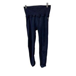 Free People Ribbed Waistband Leggings For Women size medium (see measurements)